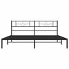 vidaXL Bettgestell mit Kopfteil Metall Schwarz 183x213 cm