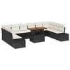 vidaXL Garten-Sofa-Set 11 stk. Schwarz und Creme