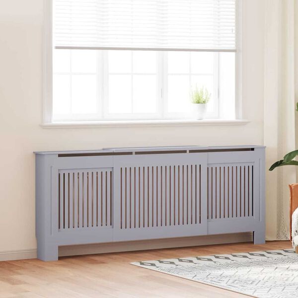 vidaXL Heizk&ouml;rperabdeckung 2 pcs Grau 205 x 20,5 x 81,5 cm