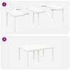 vidaXL Garten Essgruppe 5 pcs Wei&szlig; Polt Rattan