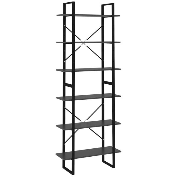 vidaXL Hochschrank Grau 80x30x210 cm Holzwerkstoff
