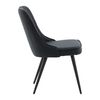 Venture Home Esszimmerst&uuml;hle 2 Stk. Velvet Deluxe Polyester Schwarz