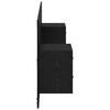 vidaXL Kopfteil mit Schrank 3 pcs Schwarz Eichen-Optik Holzwerkstoff