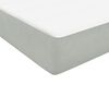 vidaXL Boxspringbett mit Matratze Hellgrau 90x220 cm Samt