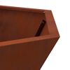 vidaXL Feuerstelle Braun 75 x 75 x 28 cm Wetterfeststahl