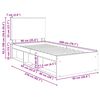 vidaXL Bettrahmen Altholz 90 x 200 cm Massives Kiefernholz