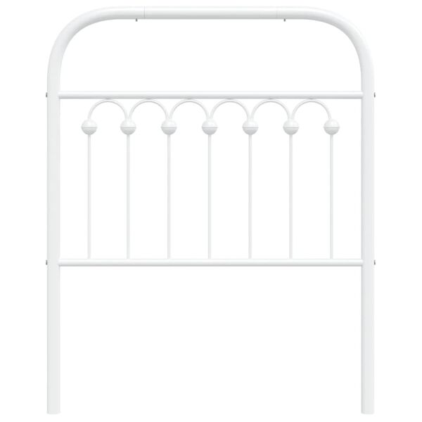 vidaXL Ersatz-Kopfteil Metall Wei&szlig; 80 cm