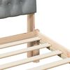 vidaXL Bettgestell mit gepolstertem Kopfteil Braun 120 x 190 cm