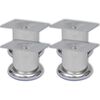 4 x M&ouml;belfu&szlig; Sofafu&szlig; Sockelfu&szlig; Chrom rund 60 mm