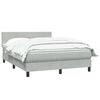 vidaXL Boxspringbett mit Matratze Hellgrau 140x220 cm Samt