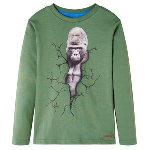 vidaXL Kinder-Langarmshirt Helles Khaki 104