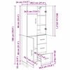 vidaXL Highboard mit Schubladen 2 pcs Artisan-Eiche 69,5 x 34 x 180 cm