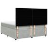vidaXL Boxspringbett mit Matratze Hellgrau 180x200 cm Samt
