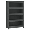 vidaXL B&uuml;cherregal Grau 80x35x126 cm Massivholz Kiefer