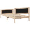 vidaXL Bettrahmen Dunkelgrau 100 x 200 cm Massives Kiefernholz