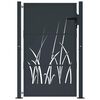 vidaXL Gartentor Anthrazit 100x125 cm Stahl Gras-Design