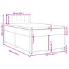 vidaXL Boxspringbett mit Matratze Schwarz 120x200 cm Stoff