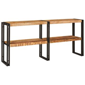 vidaXL Konsolentisch mit Regal Braun 160 x 33 x 75 cm Massivholz Mango