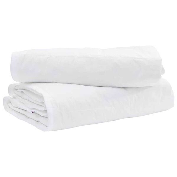 vidaXL 2-in-1 Bettdecke Wei&szlig; 135 x 220 cm Feder