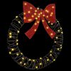 vidaXL Kranz mit 60 LEDs Warmwei&szlig; 75 cm Rattan