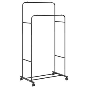 vidaXL Kleiderst&auml;nder Schwarz 80 x 53 x 156 cm