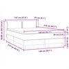 vidaXL Boxspringbett mit Matratze Hellgrau 140x210 cm Samt