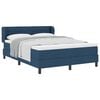 vidaXL Boxspringbett mit Kopfteil Blau 140 x 190 cm Stoff