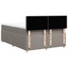 vidaXL Boxspringbett mit Matratze Taupe 140x190 cm Stoff