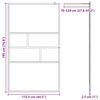vidaXL Walk-in Duschwand Schwarz 80 x 195 x 0,5 cm Glas und Aluminium
