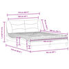 vidaXL Bett mit Matratze "Hvar" Dunkelgrau 160x200 cm Stoff