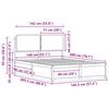 vidaXL Bettgestell mit gepolstertem Kopfteil Hellgrau 140 x 200 cm