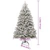 vidaXL K&uuml;nstlicher Weihnachtsbaum Gr&uuml;n und Wei&szlig; 270 cm PVC und Metall