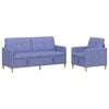 vidaXL Sofa Set mit Stauraum 2 pcs Jeans blau Polyester