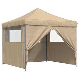 vidaXL Party-Zelt 292 x 292 x 315 cm Beige Oxford-Stoff