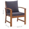 vidaXL Garten-Lounge-Set mit Auflagen 4-tlg. Massivholz Akazie