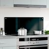 vidaXL K&uuml;chenr&uuml;ckwand Schwarz 100x40 cm Hartglas