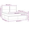 vidaXL Boxspringbett mit Matratze Schwarz 160x200 cm Stoff