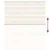 vidaXL Doppelrollo Marmorbeige 125x100cm Stoffbreite 120,9 cm Polyester
