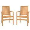 vidaXL Stapelbare Gartenst&uuml;hle 2 Stk. 56,5x57,5x91 cm Massivholz Teak