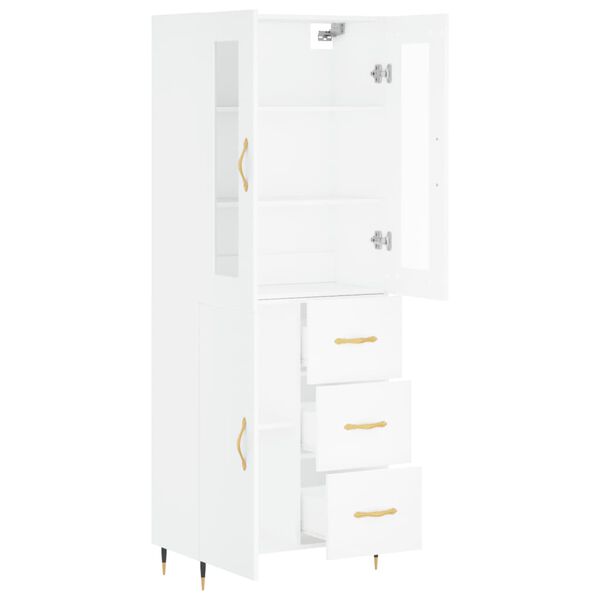 vidaXL Highboard Wei&szlig; 69,5x34x180 cm Holzwerkstoff