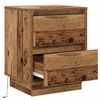 vidaXL Nachttisch Altholz 39 x 34,5 x 50 cm Holzwerkstoff