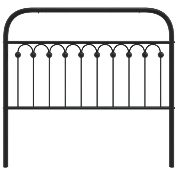 vidaXL Kopfteil Metall Schwarz 107 cm
