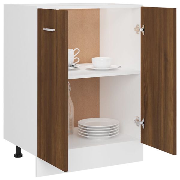 vidaXL Unterschrank Lyon Braun Eichen-Optik 60x46x81,5 cm Holzwerkstoff