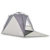 vidaXL Strandzelt 4 Personen Grau Quick Release Wasserdicht