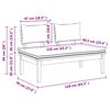 vidaXL Gartenbank 2 pcs Grau und Braun Massivholz Teak