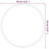 vidaXL Wandspiegel Schwarz &Oslash; 30 cm Rund