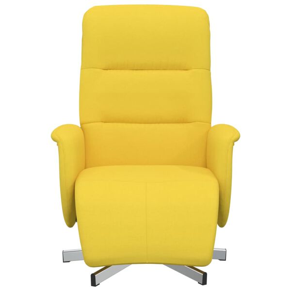 vidaXL Relaxsessel mit Fu&szlig;teil Hellgelb Stoff