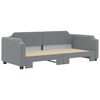 vidaXL Tagesbett Ausziehbar Hellgrau 90x190 cm Stoff