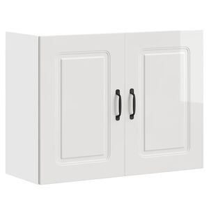vidaXL K&uuml;chen-H&auml;ngeschrank Kalmar Hochglanz-Wei&szlig; Holzwerkstoff