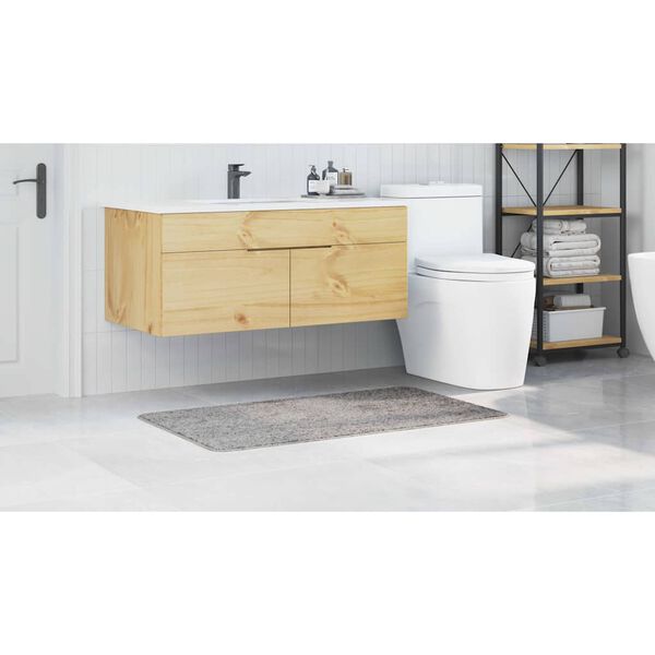vidaXL Rutschfeste Badmatte Grau 70 x 120 cm PP